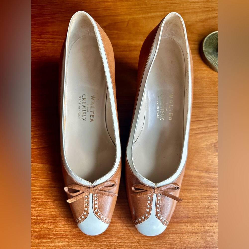 Vintage Cremieux Designer Kitten Heels - Unworn Made in Italy, Leather, size 36 - Picture 2 of 5